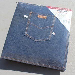 Photo Album Magnetic Pages - Blue Jean Material - NOS